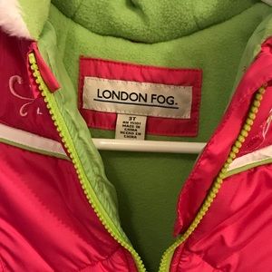 London fog winter coat with scarf